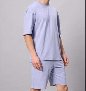 Conjunto de Camiseta y Pantalones Cortos de Verano para Hombre, Estilo Vintage, Ligero, de Algodón/Poliéster Premium, con Cordón Ajustable en la Cintura, de Secado Rápido - Product Image 4