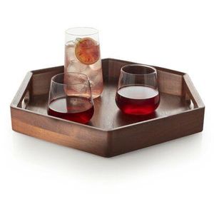 Modern Hexagon Wood <b>Tray</b> - Product Image 3