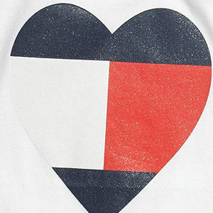 Camiseta Básica de Verano para Niños, Suave y Transpirable, Camiseta Blanca de Manga Corta para Mujer con Estampado de Corazón, Cuello Redondo, Corte Regular, Informal de Verano - Product Image 5