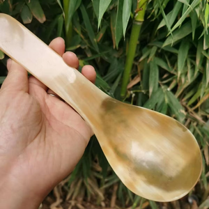 NEW UNIQUE NATURAL BUFFALO HORN SPOON-Durable Eco-Friendly Custom Logo & Design for Home Hotel Restaurant Use - Product Image 1
