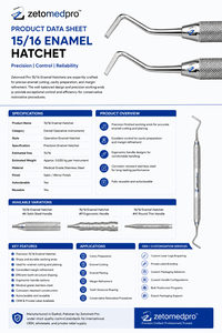 Hachette dentaire de qualité supérieure 51/52 et 53/54 en acier inoxydable de qualité médicale, précision opérationnelle, Zetomed Pro - Product Image 6