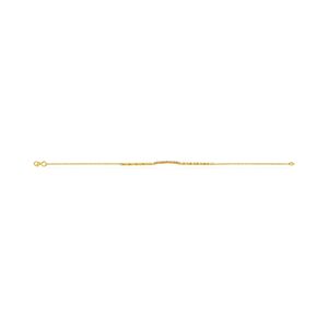 Bracelet de luxe pour femme en or rose avec maillons géométriques et diamants CZ |   Cadeau de bijoux fins réglables - Product Image 3