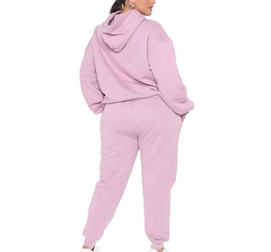 Conjunto de Sudadera con Capucha y Pantalones de Chándal para Mujer, de Corte Holgado Premium, Personalizado, con Hombros Caídos, de Algodón y Felpa, con Estampado Gráfico, Estilo Moda - Product Image 6