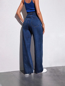 Nuevos Jeans de Mezclilla Rectos de Cintura Alta y Pierna Ancha para Mujer, de Algodón, Estilo Casual de Verano, Precio de Fábrica al Por Mayor 2026, Listos para Enviar - Product Image 2