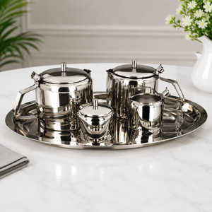 Stainless Steel Eco-Friendly Classic Silver Round Shape <b>Tea</b> <b>Pot</b> Kettle 2.5L Svm Brand Maharashtra - Product Image 2