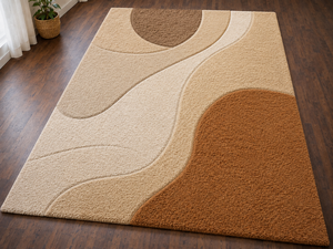 Alfombras de Lana de Pelo Largo Hechas a Mano por Diseñadores Personalizados, Modernas, Abstractas, Geométricas, Extra Gruesas, Antideslizantes, Venta al por Mayor, Decoración del Hogar - Product Image 1