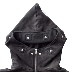 Urban Fashion Double Hood Hoodie Oversized Fit Premium Streetwear Hoodie Winter Warm Cotton Hoodie Men Women Supplier - Product Image 2