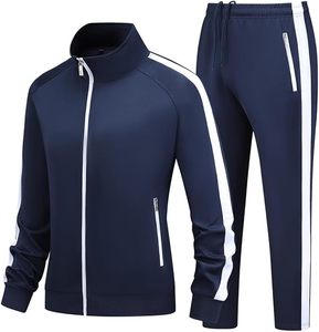 Custom Logo Private Label Men's <b>Plain</b> <b>Tracksuit</b> Set Plus Size Stand Collar Sporty Design Breathable Polyester Fabric <b>Tracksuit</b> - Product Image 2