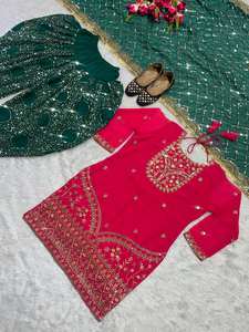 Eid Ramzan spécial Salwar Kameez prêt à l'emploi, costume pakistanais personnalisable avec pantalon de style Dhoti, tenue traditionnelle indienne pour femmes - Product Image 2