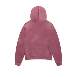 Sweat-shirt à capuche vintage oversize délavé à l'acide, personnalisé, en coton épais délavé aux minéraux, à épaules tombantes, style streetwear, pour hommes et femmes - Product Image 2
