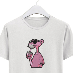 T-shirt personnalisé brodé, design de personnage rose surdimensionné, streetwear unisexe, coton de haute qualité, mode décontractée, usine OEM ODM - Product Image 3
