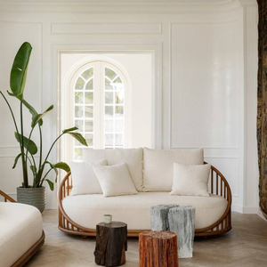 <b>Sofa</b> Set for Two Seater with Cushion and Wooden Frame <b>Material</b> for Home and Garden Furniture Decoration - Product Image 3