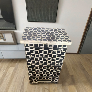 โต๊ะข้างเตียงไม้แท้สีดำทันสมัย nightstand ขายร้อนสำหรับใช้ในบ้านสำหรับเฟอร์นิเจอร์ห้องนั่งเล่น - Product Image 2