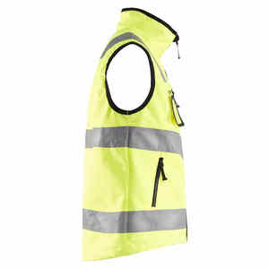 Gilet de sécurité réfléchissant haute visibilité pour homme avec poches zippées, col montant, imperméable, style décontracté automne - Product Image 6