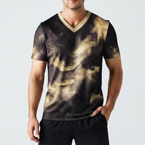 Camiseta de tela fresca para hombre, tela suave al tacto, material elástico y moderno, camiseta popular de tela tipo Ringer para hombre - Product Image 1