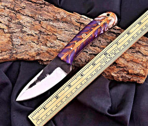 มีดบุชคราฟท์ใบตายเหล็ก 12c27 แบบดรอปพอยต์ ด้ามจับทรงไพน์โคน พร้อมปลอกหนัง OEM ฟูลแทงค์ สำหรับล่าสัตว์ - Product Image 4