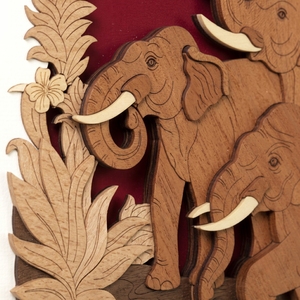 Arte en Chapa de Madera de Primera Calidad Majestic Wildlife, con Elegantes Animales del Bosque, para Decoración de Paredes de Lujo, Multifuncional, para Interiores - Product Image 3