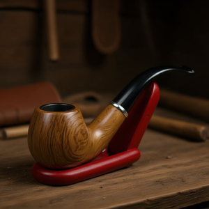 Pipe à fumer en bois faite à la main, finition vintage, durable, écologique, portable, directement du fabricant - Product Image 3