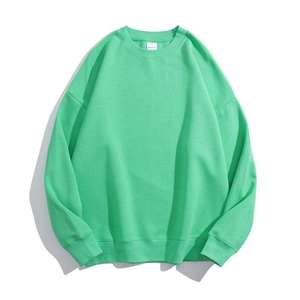 Venta al por mayor de suéteres unisex de alta calidad, 100% algodón, con lentejuelas, hombros caídos, cuello redondo, estampado frontal personalizado y marca personalizada. - Product Image 2