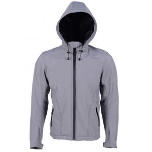 Chaqueta Acolchada con Capucha para Hombre, Color Gris, Cierre de Cremallera Impermeable, Estilo Deportivo Casual, Corte Ajustado, Ropa de Invierno, Material Spandex/Poliéster - Product Image 4