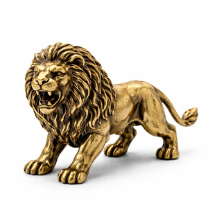 Figurines d'animaux 3D en laiton plaqué or personnalisées, thème Amour, cadeau souvenir promotionnel avec impression sérigraphiée - Product Image 5