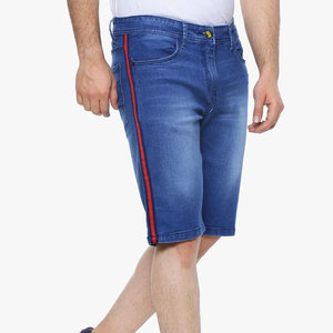 Shorts de Mezclilla Clásicos para Hombre, Color Azul Claro, Estilo Casual de Verano, Corte Moderno y Ajustado, Inspiración Urbana, Cintura Alta, 100% Algodón - Product Image 3