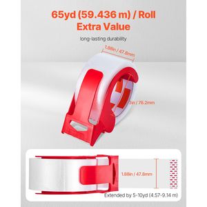 Nastro Adesivo Trasparente Resistente da 3 Pollici, 12 Rotoli, 1,88 Pollici x 65 Iarde, 2,7 Mil, con Dispenser per Imballaggio - Product Image 2