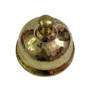 Satin Finish Metal Table <b>Bell</b> Smooth Texture Counter Ring <b>Bell</b> Elegant Desk <b>Bell</b> for Reception Restaurant <b>Service</b> and Gifting Us - Product Image 3