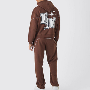 Conjunto Deportivo Oversize de Alta Calidad OEM, Sudadera Lisa, Pantalón Deportivo, Ropa Deportiva de Felpa, Ropa Deportiva de Algodón para Hombre - Product Image 2