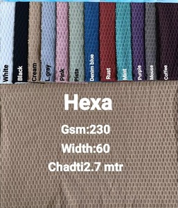Tela Hexagonal Transpirable con Textura de Panal de Abeja, 230GSM, 60 Pulgadas de Ancho, 2.7 Metros de Largo, Textil Elástico para Camisetas Deportivas, Vestidos de Moda y Ropa Deportiva - Product Image 3