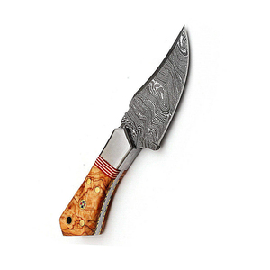 Couteau à désosser de haute qualité, 6 pouces, en acier Damas, avec étui en cuir - Product Image 4