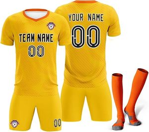 Uniformes de Fútbol con Diseño Personalizado, Camisetas de Fútbol para Equipos, Transpirables y Ligeras, Precio con Descuento de Fábrica, Nombre y Número Personalizados - Product Image 1