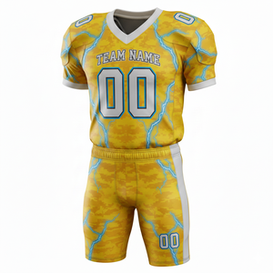 Ensemble personnalisable de maillot et short de football américain avec position du logo sur le devant - Product Image 3