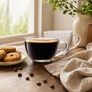 Tasse à café en verre borosilicate artisanal de 190 ml, tasse à thé, tasse à espresso sans plomb, tasse à latte, en vrac - Product Image 5