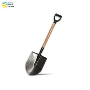 Bêche de jardin ronde de haute qualité 103 cm en acier avec manche en bois massif en D et lame de 24 cm - Product Image 1