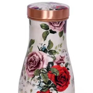 Botella de Cobre para Beber con Diseño Único y Temática Impresa, a Prueba de Fugas, de Alta Calidad para el Hogar y la Oficina, Ecológica - Product Image 2