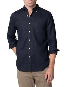 Chemise classique pour homme sur mesure, 100% coton popeline, respirante, tissée, décontractée, coupe ajustée, boutonnée - Product Image 1