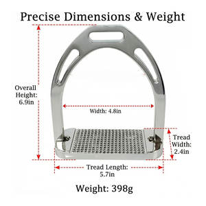Estribos de Seguridad Reutilizables de Acero Inoxidable Ligeros de Primera Calidad para Montar a Caballo, Saltos y Doma, Compatibles con Montar a Caballo al Estilo Occidental e Inglés - Product Image 6