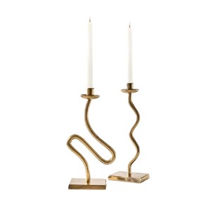 Fancy Design Iron Wavy Candle Holder Modern S Shape <b>Black</b> Metal <b>Candlestick</b> Stand Unique Home Decor Accent Gift In Best Price - Product Image 3
