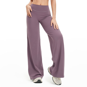 Pantalones de Yoga de Cintura Alta para Mujer, de Secado Rápido, Anchos, para Deportes de Verano y Entrenamiento - Product Image 4
