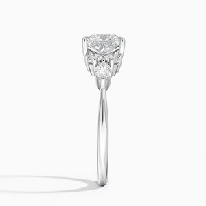 Anillo BOJ 043 Corte Princesa, Plata 925, Anillo de Boda de Lujo con Diamante Nadia y Baño de Rodio, 2ct, Color D, VVS1, Moissanita, Certificado GRA - Product Image 3