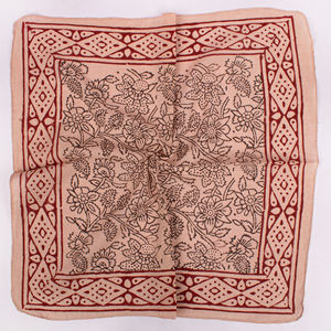 Pañuelo Cuadrado Suave y Ecológico con Estampado Bagru de Algodón, Estilo Veraniego, 55*55cm, Bandana Decorativa para Mujer - Product Image 4