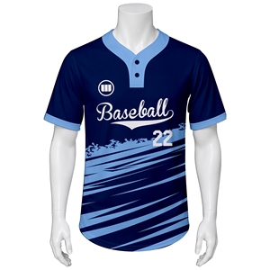 Maillots de baseball personnalisés pour adultes très demandés – Tenues d'équipe haut de gamme 100 % polyester respirant à séchage rapide, col en V – Fournisseur en gros - Product Image 2
