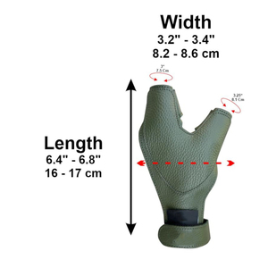 Guante de cuero resistente para tiro con arco, para cazadores con arco tradicional, con almohadillas gruesas para los dedos para mayor comodidad durante el disparo con arco. - Product Image 6