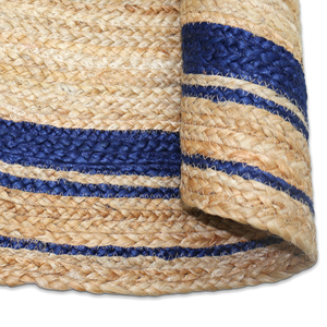 NYKO MART JR-04F Handwoven 100% Organic Jute Bohemian Area <b>Rug</b> 2x3-6 Ft <b>Natural</b> <b>Fiber</b> Eco-Friendly Non-Slip Low Pile <b>Rug</b> - Product Image 5