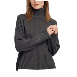 Pull surdimensionné pour femmes, broderie personnalisée, pull en tricot, streetwear d'hiver, fabricant de vêtements à marque privée - Product Image 2