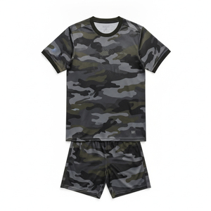 Maillot de football personnalisé avec nom d'équipe imprimé par transfert thermique, kit d'uniforme de football, usine OEM, vente en gros, séchage rapide, anti-UV - Product Image 1