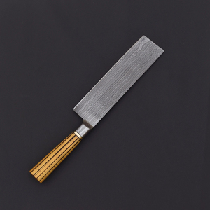 Cuchillo de Cocina Multifuncional Burraq OEM, Hecho a Mano, de Acero de Damasco, Grado Industrial y para Bricolaje, con Funda de Cuero, para Uso en la Cocina - Product Image 4