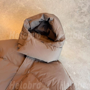 Veste d'hiver rembourrée en duvet d'oie personnalisée, imperméable, chaude, pour homme, taille plus, veste d'hiver matelassée - Product Image 5