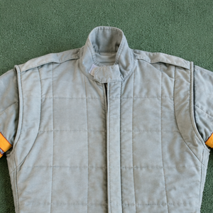 Traje de Carreras para Hombre, Gris, Manga Larga, Ignífugo, de Secado Rápido, con Rayas Naranjas, Poliéster, Logotipo Personalizado en la Parte Delantera, para Todas las Estaciones, para Adultos - Product Image 4